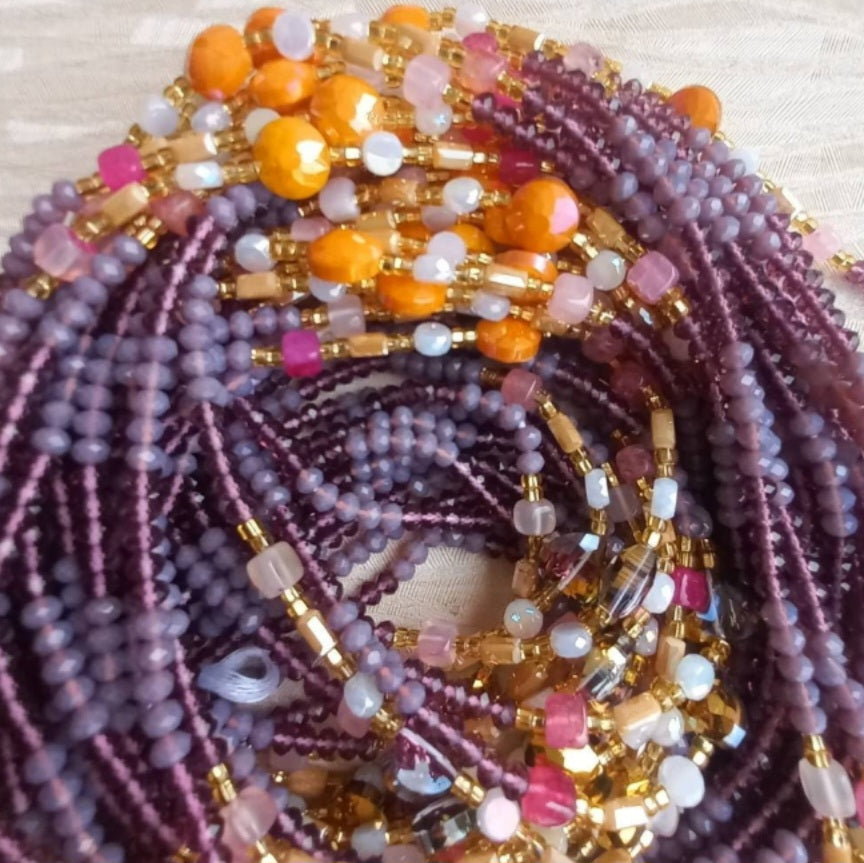Purple luxury waistbeads