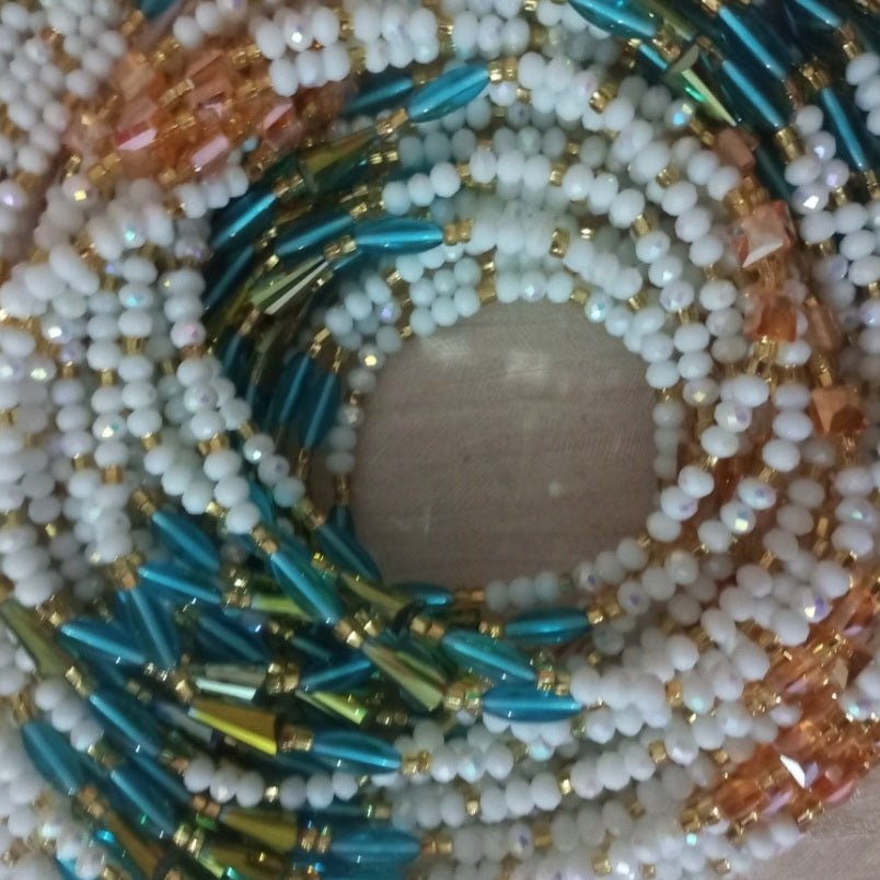 Light Iridescent Ghana Waistbeads