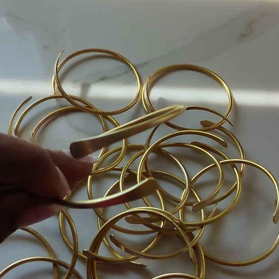 Video of Brass Coil Adjustable Bracelet