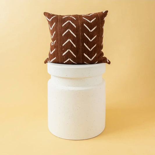 Rust MudCloth Pillow Cover